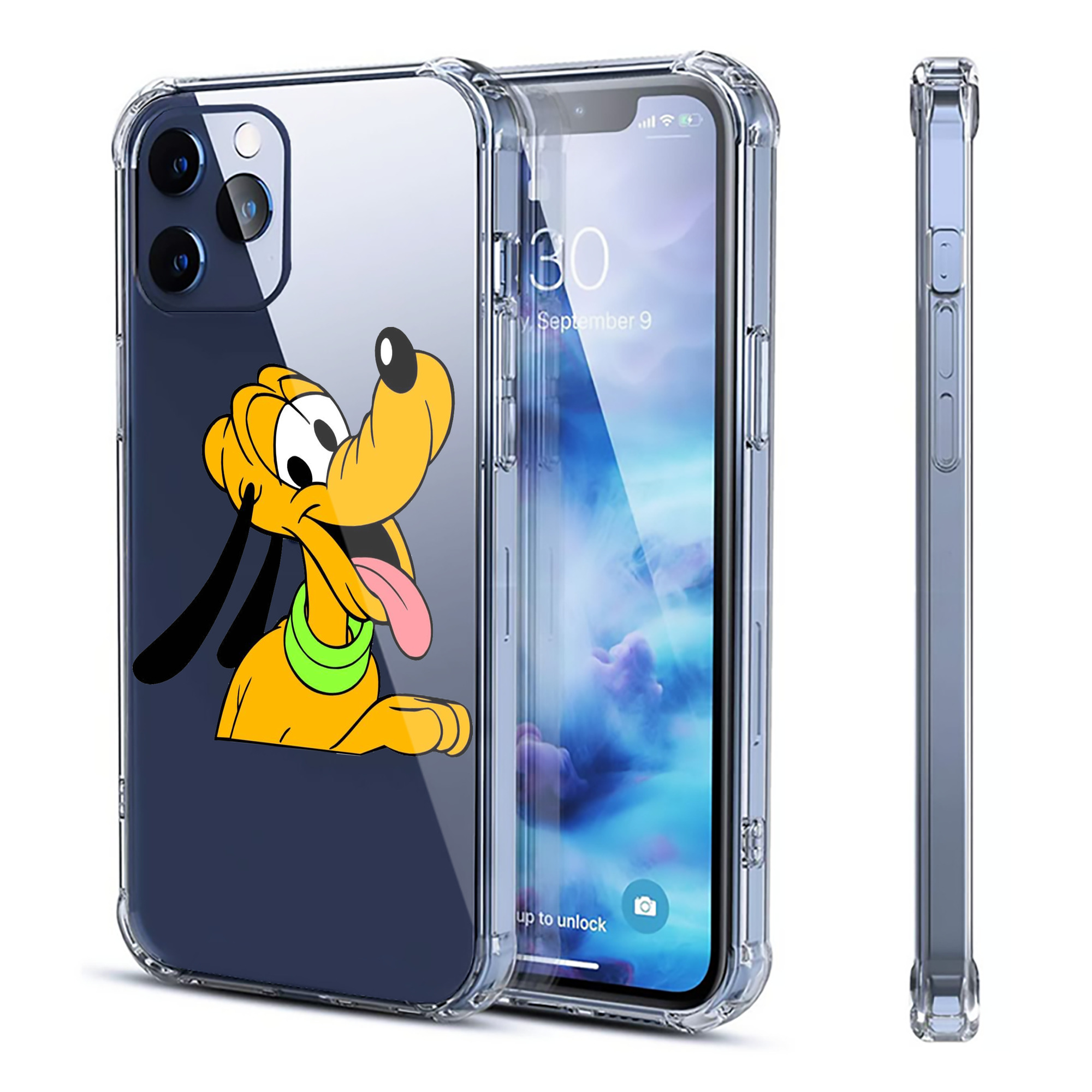 （画像用） ミッキーマウス Mickey Mouse 【iPhone 12シリーズ対応】透明スマホケース（クリアソフトケース）